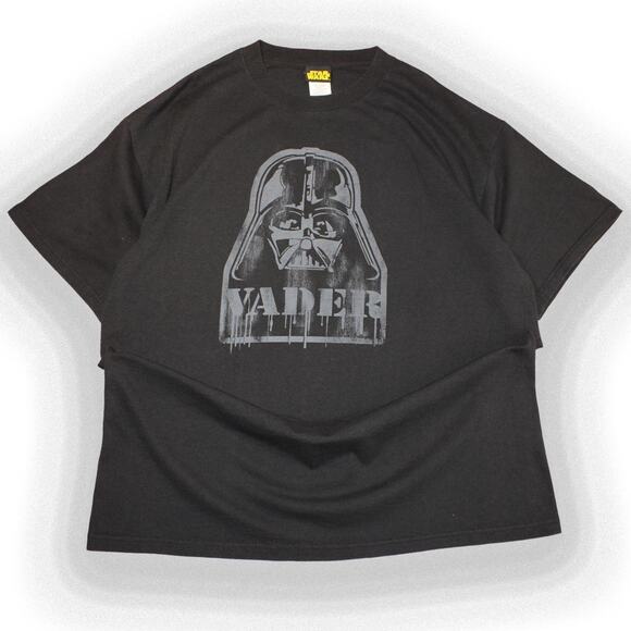 Black Vintage Y2K Star Wars Darth Vader Graphic Tee - Picture 1 of 5